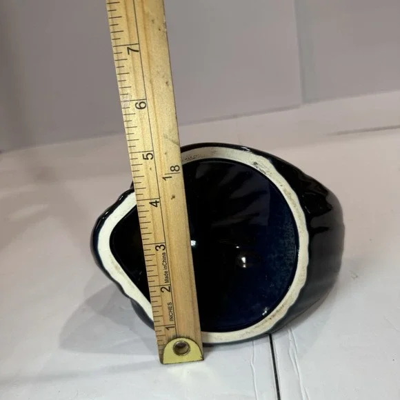 Vintage Aqua Swan Mid Century Modern Cobalt Blue Ceramic Decor Grandma Core 60s - Picture 3 of 7